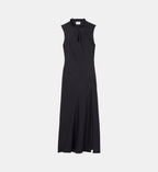 Fluid Midi Dress - Navy - Image 2