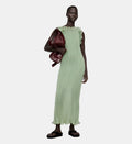 Crinkled-Fabric Maxi Dress - Green - Image 1