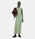 Crinkled-Fabric Maxi Dress - Green - Image 1