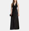 Fitted Evening Maxi Dress - Black - Image 1