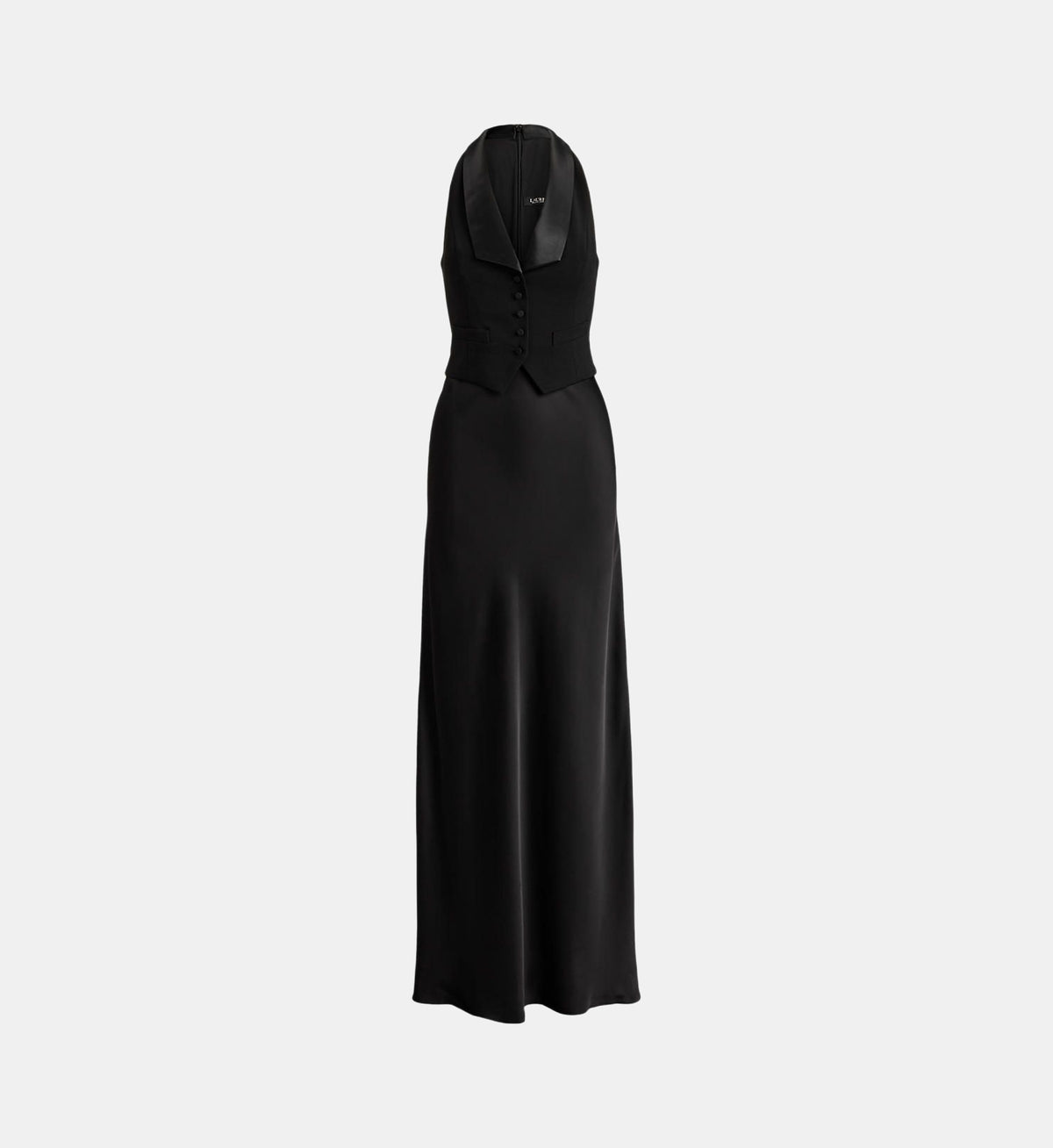 Fitted Evening Maxi Dress - Black - Image 2