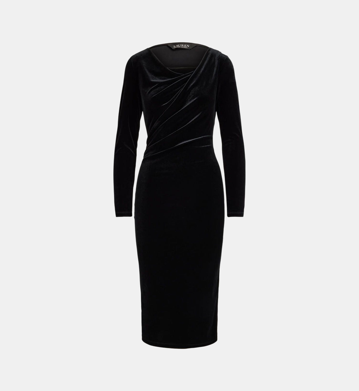Fitted Evening Maxi Dress - Black - Image 2