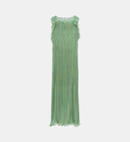 Crinkled-Fabric Maxi Dress - Green - Image 2