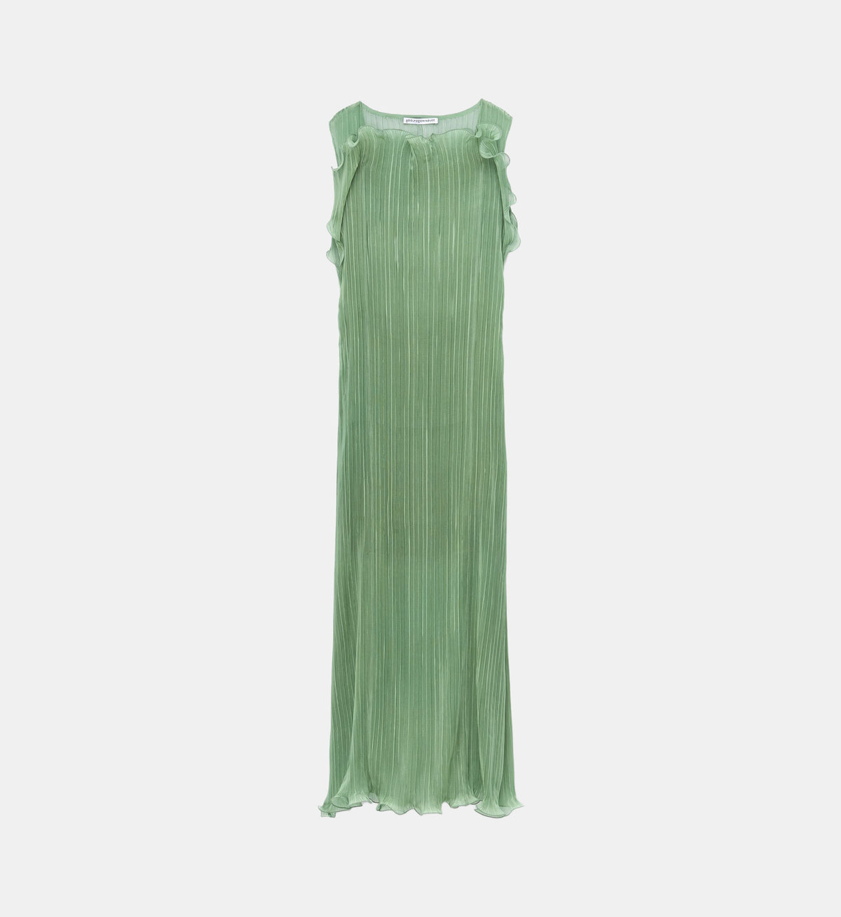 Crinkled-Fabric Maxi Dress - Green - Image 2