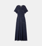 Rhinestone Knit Maxi Dress - Navy - Image 2