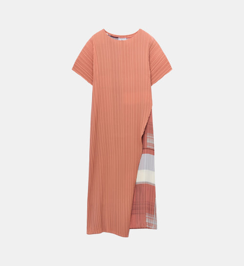 Asymmetric Printed Crinkle Dress - Multicolor - Image 2