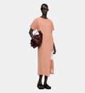 Asymmetric Printed Crinkle Dress - Multicolor - Image 1