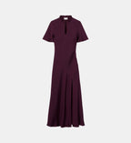 Fluid Victorian-Collar Dress - Dark dahlia - Image 2