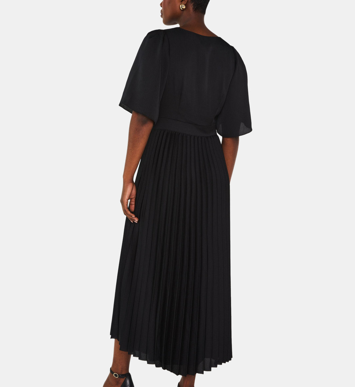 Billie Pleated Maxi Dress - Black - Image 2