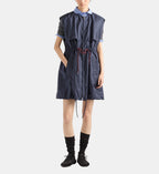 Sleeveless Re-Nylon Mini Dress - Blue - Image 1