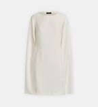 Georgette Cape Cocktail Dress - White - Image 2