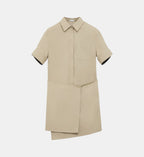 Short Signature Shirt Dress - Beige - Image 2