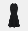 Short Ricrac Knit Dress - Deep Black - Image 2