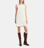 Corfou Short Sleeveless Denim Dress - Ecru - Image 1