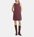 Corfou Dot Short Sleeveless Dress - Burgundy - Image 1
