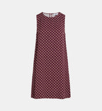 Corfou Dot Short Sleeveless Dress - Burgundy - Image 2