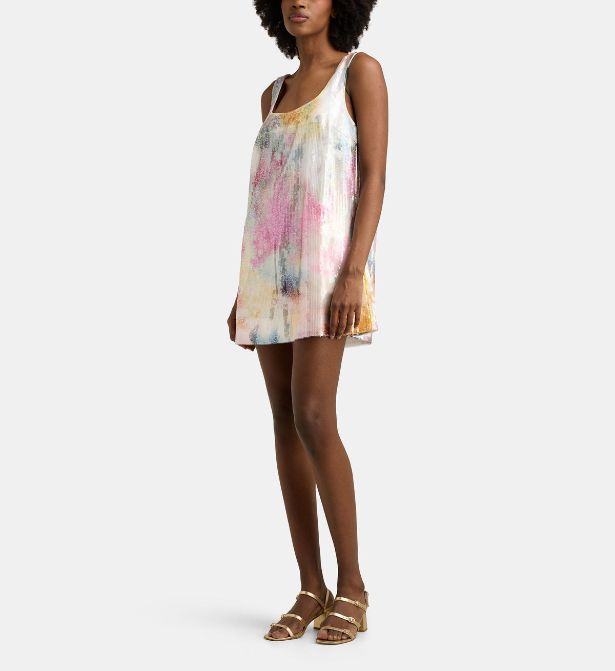 Dahlia Short Sequin Dress - Multicolor - Image 1