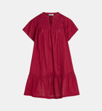 Fauve Ruch Short Cotton Dress - Pomegranate Red - Image 2