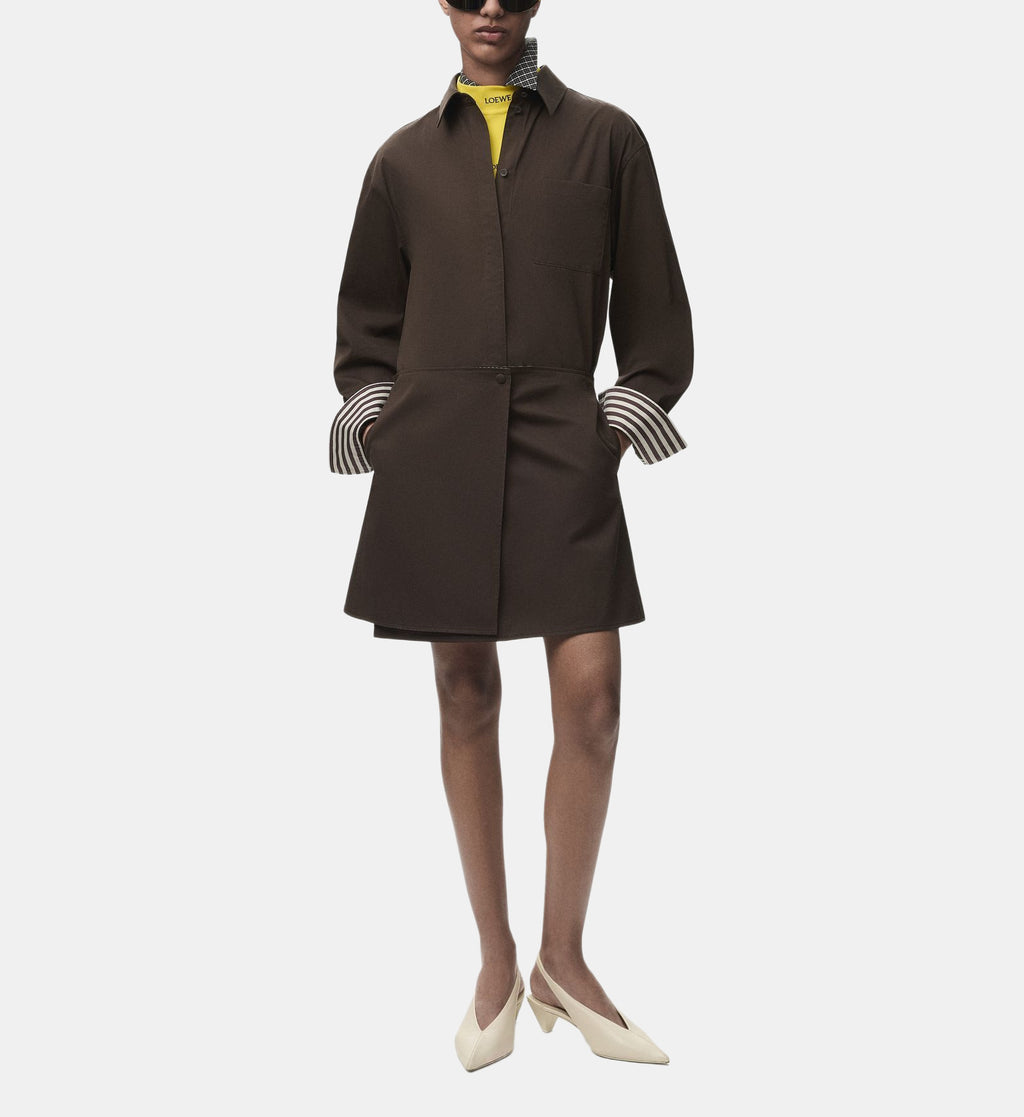 Signature Short Straight Dress - Dark Brown - Image 1