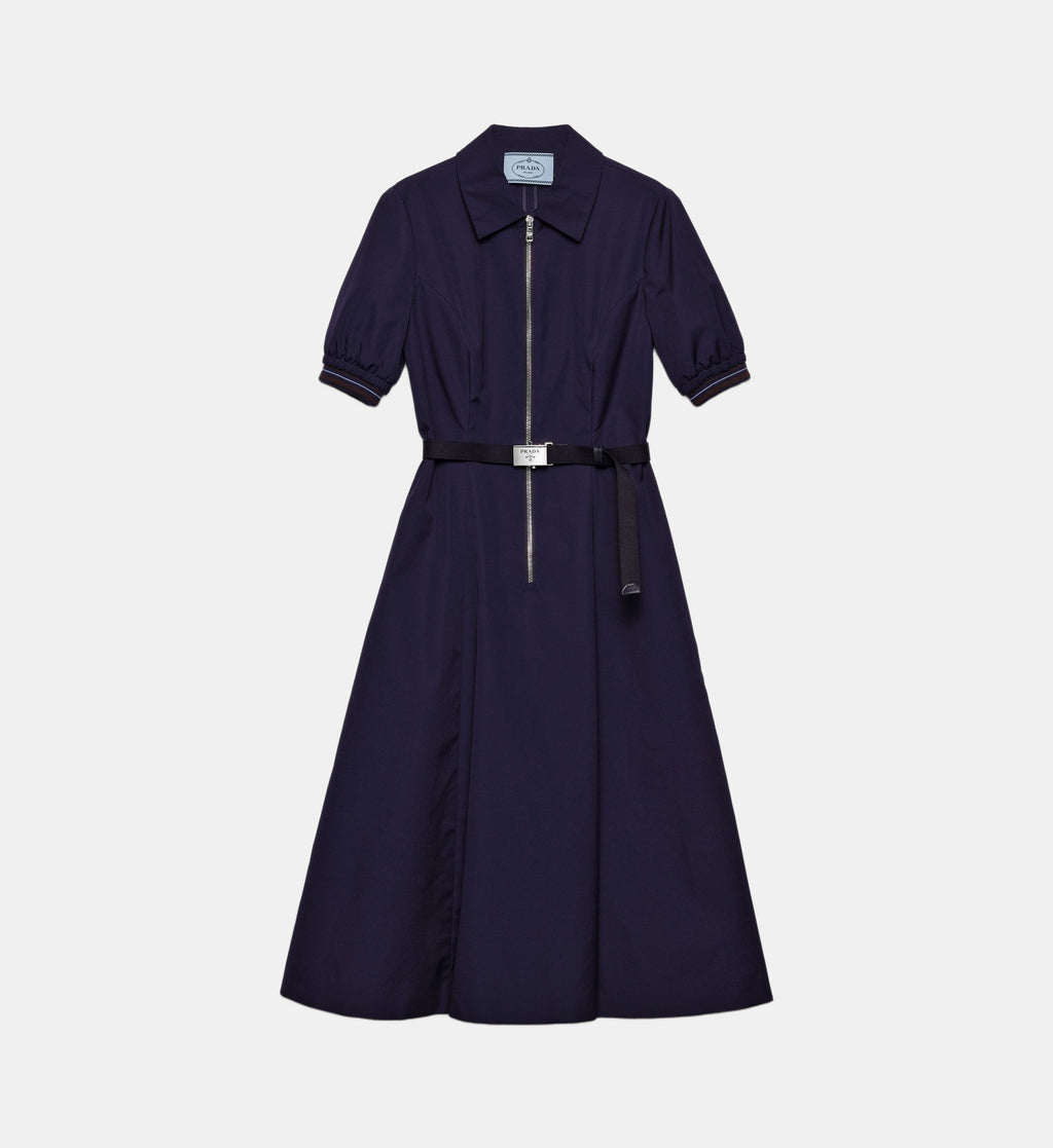 Fluid Poplin Dress - Blue - Image 2