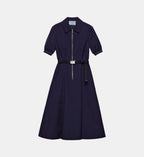 Fluid Poplin Dress - Blue - Image 2