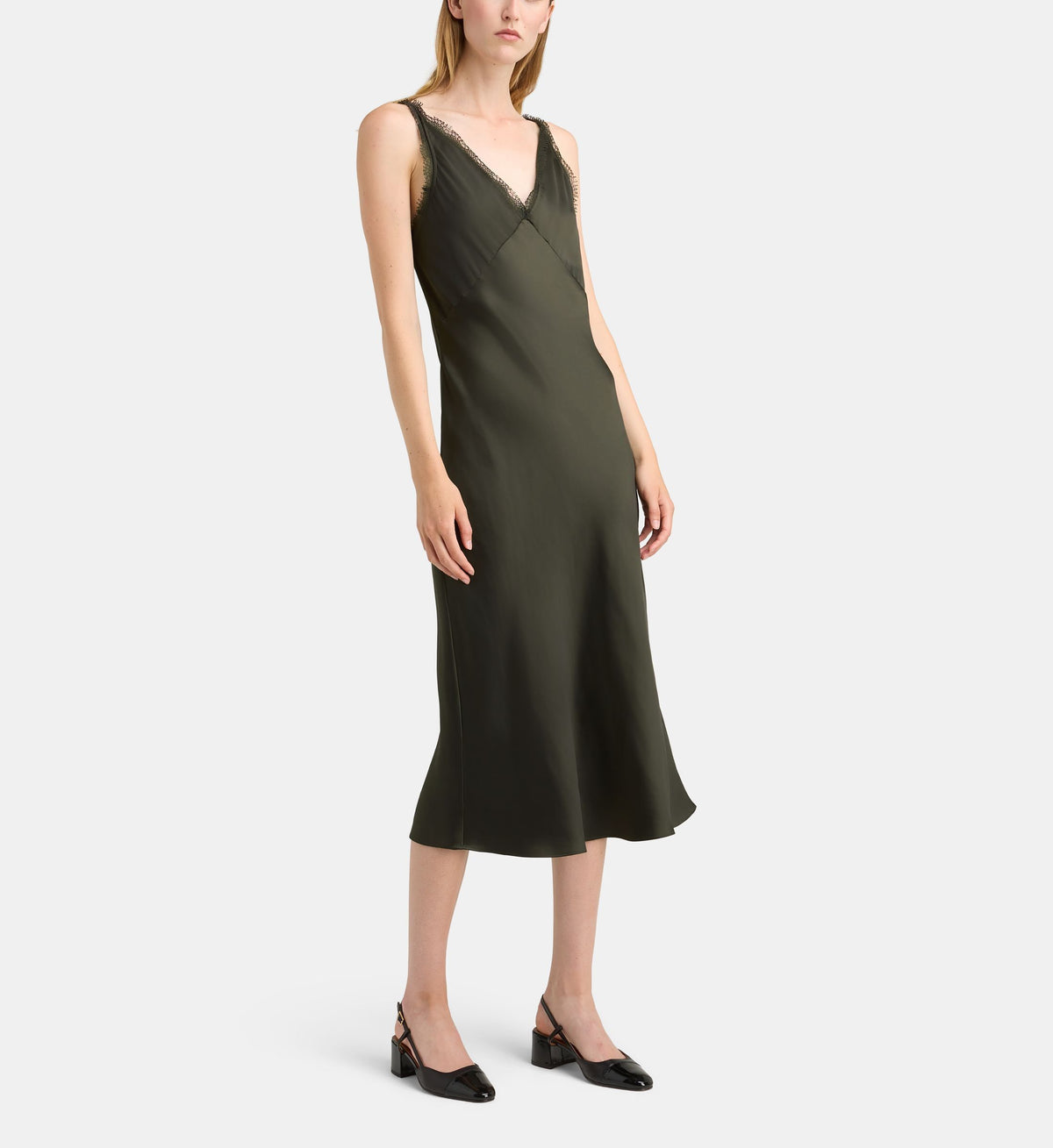 Bridget F Satin Maxi Dress - Bronze - Image 1
