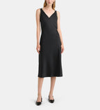 Bridget F Satin Maxi Dress - Black - Image 1
