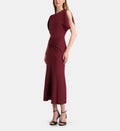 Bela Fluid Crepe Maxi Dress - Burgundy - Image 1