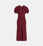 Bela Fluid Crepe Maxi Dress - Burgundy - Image 2