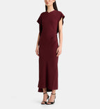 Victoria Asymmetric Tapered Maxi Dress - Red - Image 1