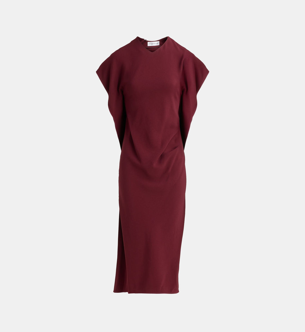Victoria Asymmetric Tapered Maxi Dress - Red - Image 2