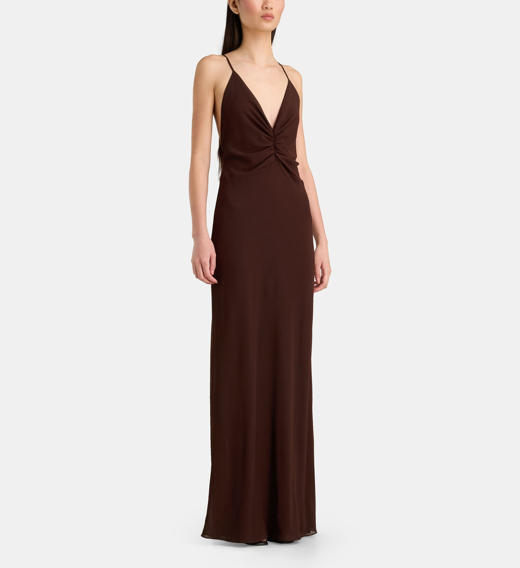 Janice Maxi Dress - Brown - Image 1