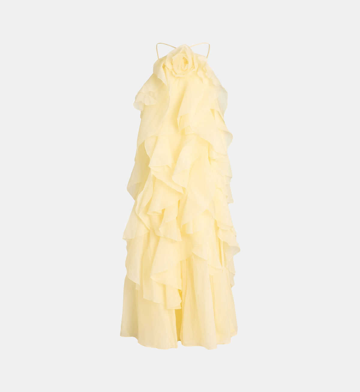 Pandorea Ruffled Maxi Dress - Butter Yellow - Image 2