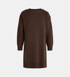 Oprince Short Straight Wool Sweater Dress - Chocolate Brown - Image 2