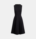 Sleeveless Ponte Jersey Dress - Black - Image 2