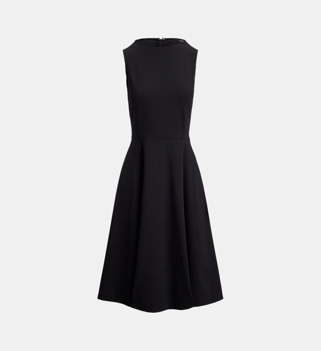 Sleeveless Ponte Jersey Dress - Black - Image 2