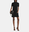 Short A-Line Vinyl Dress - Black - Image 1