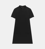 Short A-Line Vinyl Dress - Black - Image 2