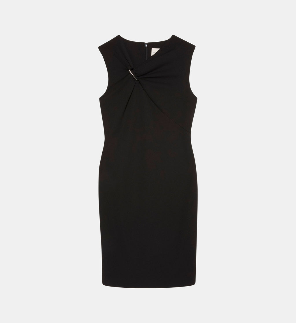 Short Fitted Sleeveless Dress - Black - Image 2